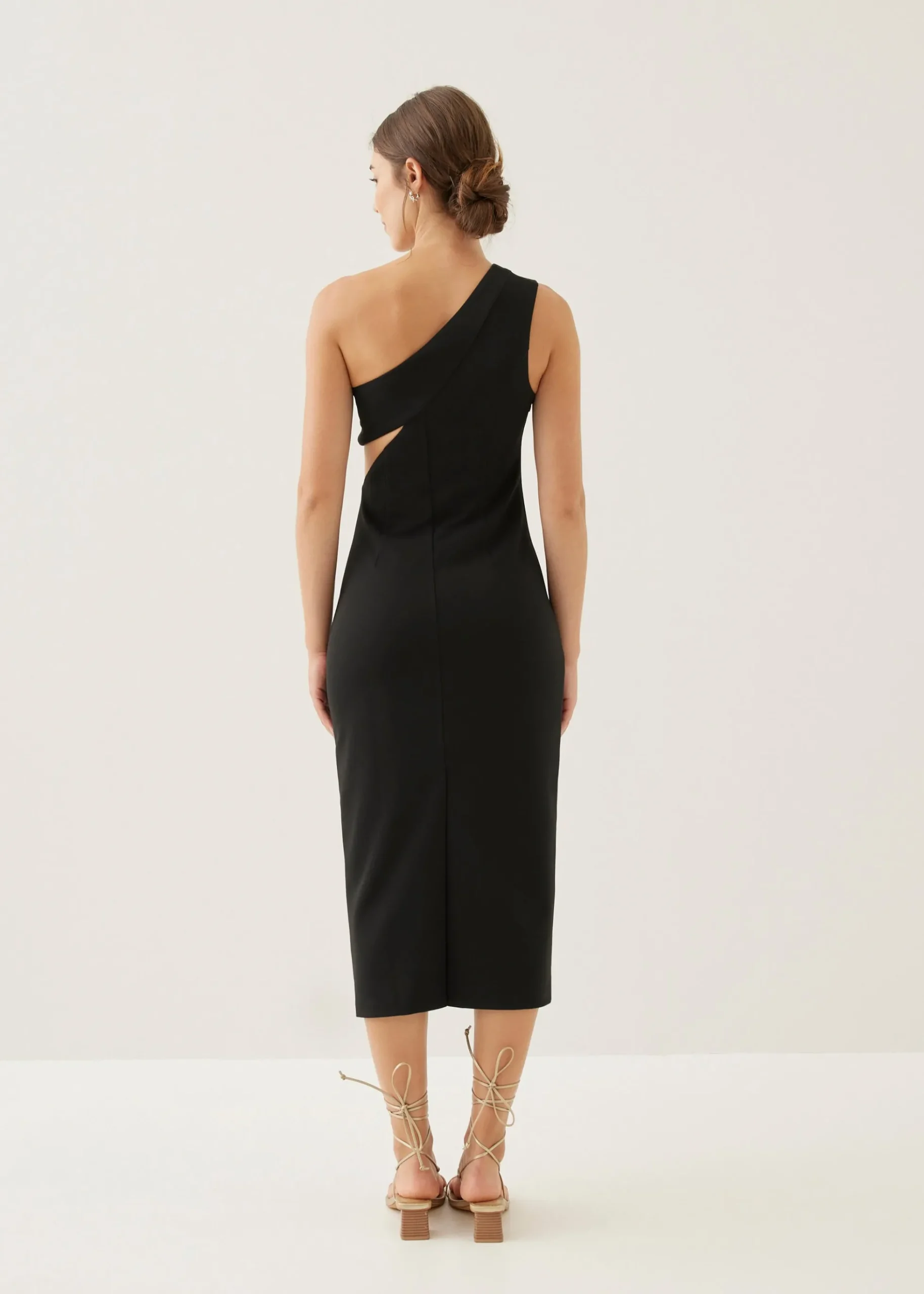Adaline Padded Asymmetric Midi Dress