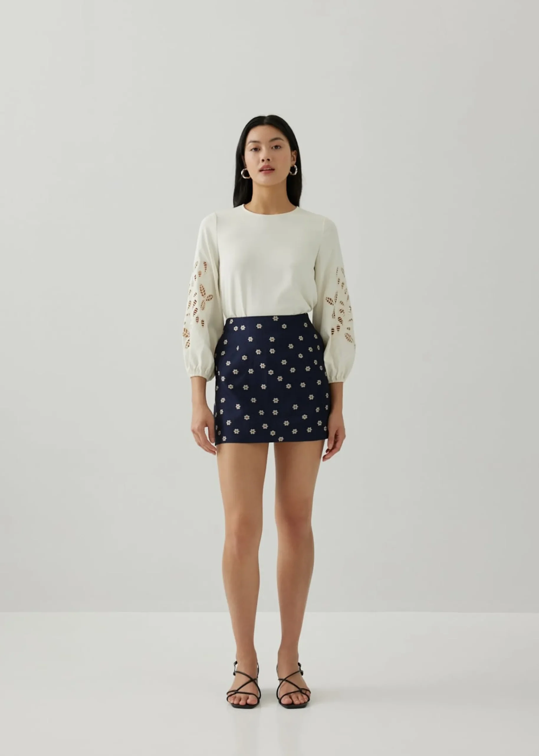 Addie Embroidery Puff Sleeve Blouse