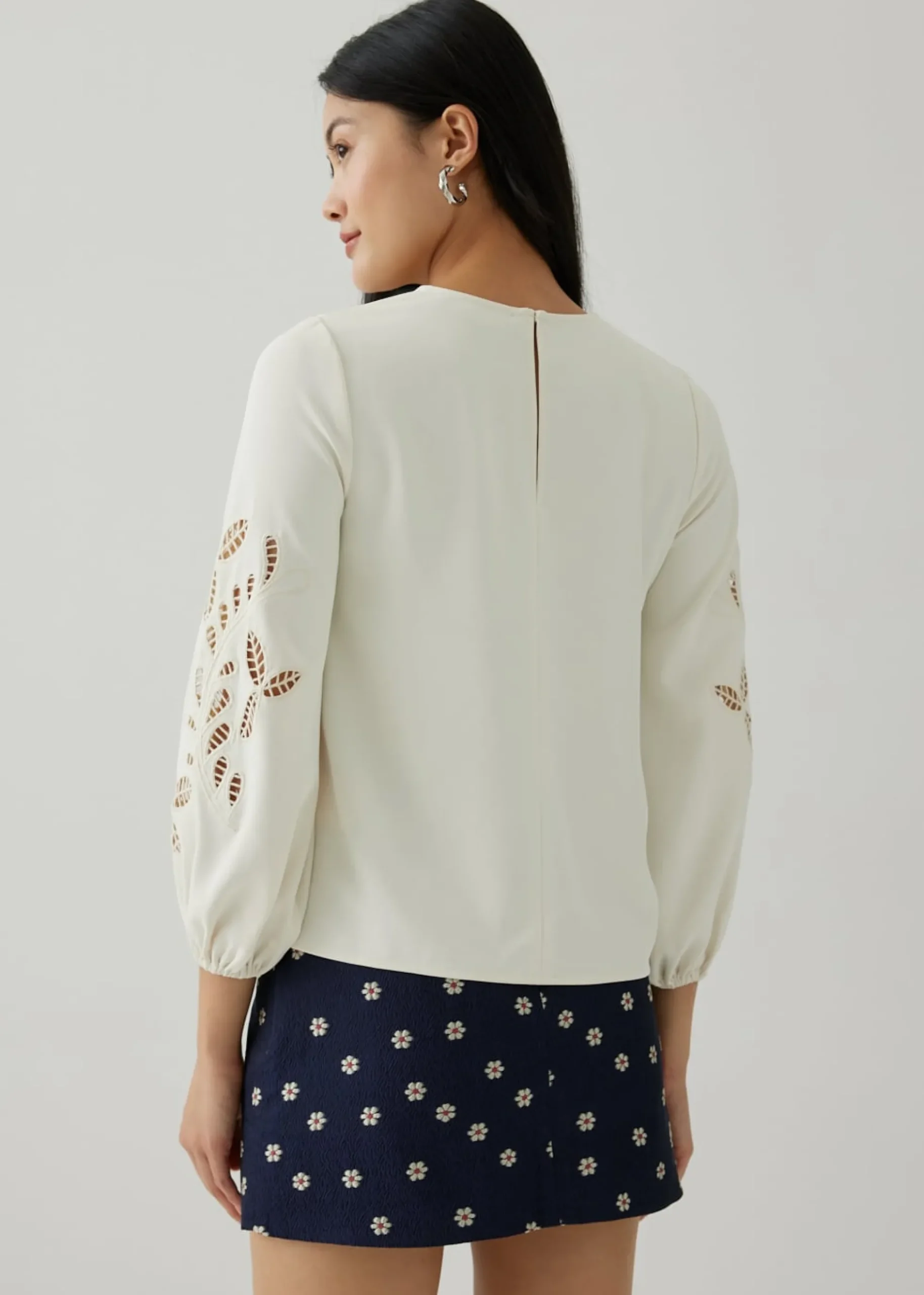 Addie Embroidery Puff Sleeve Blouse
