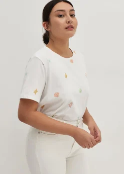 Addley Cotton Jersey Tee in Tidal Daydream