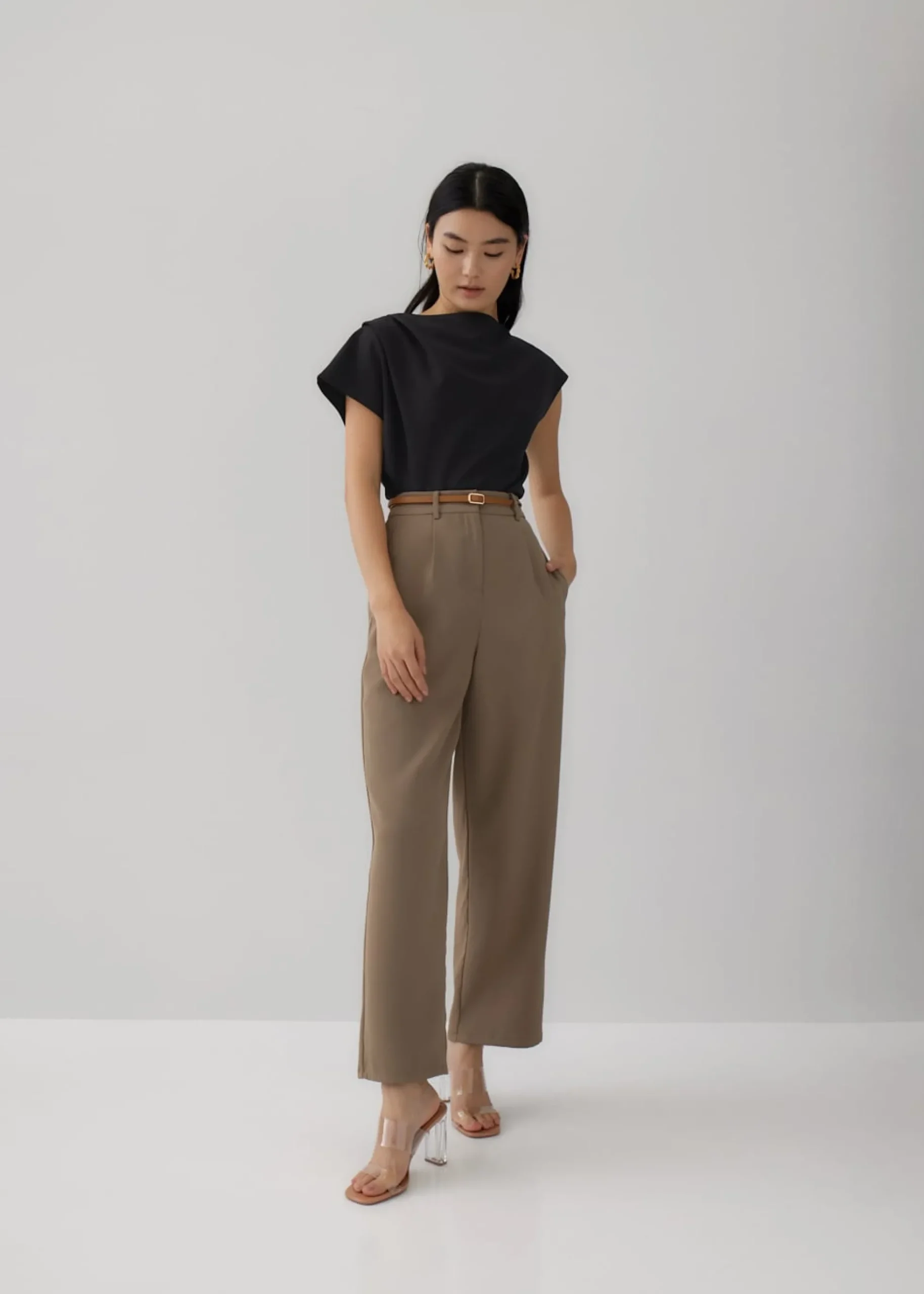 Adele Asymmetrical Drape Blouse