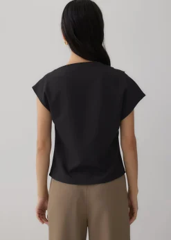 Adele Asymmetrical Drape Blouse