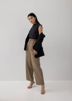 Adele Asymmetrical Drape Blouse