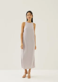 Adelle Satin Cross Back Maxi Dress