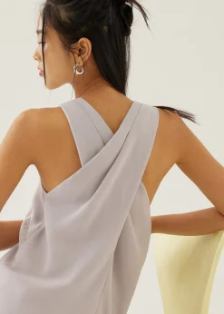 Adelle Satin Cross Back Maxi Dress