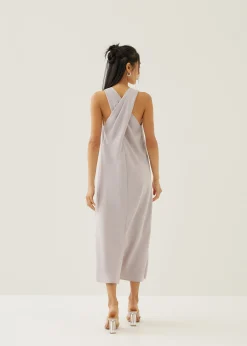 Adelle Satin Cross Back Maxi Dress