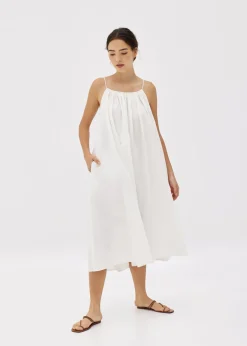 Adia Textured Cotton Midaxi Dress