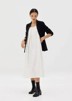 Adia Textured Cotton Midaxi Dress