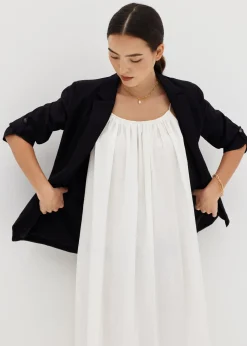 Adia Textured Cotton Midaxi Dress