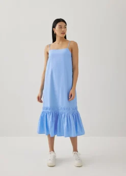 Adrianne Ruched Trapeze Dress