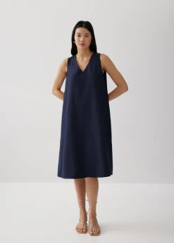 Aica Drape Trapeze Dress