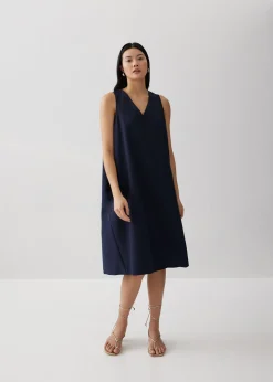 Aica Drape Trapeze Dress