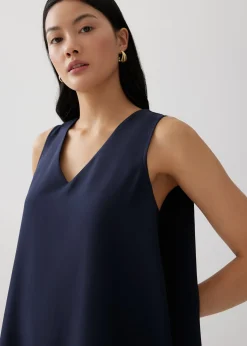 Aica Drape Trapeze Dress