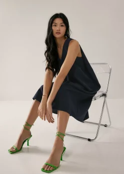 Aica Drape Trapeze Dress