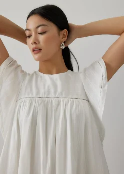Aicelle Ladder Trim Frill Sleeve Dress