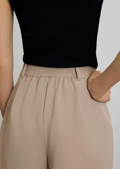 Aika Lightweight Elastic Pleated Tailored Shorts
