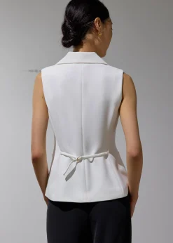 Aika Lightweight Tailored Button Down Vest Top