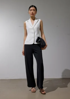 Aika Lightweight Tailored Button Down Vest Top