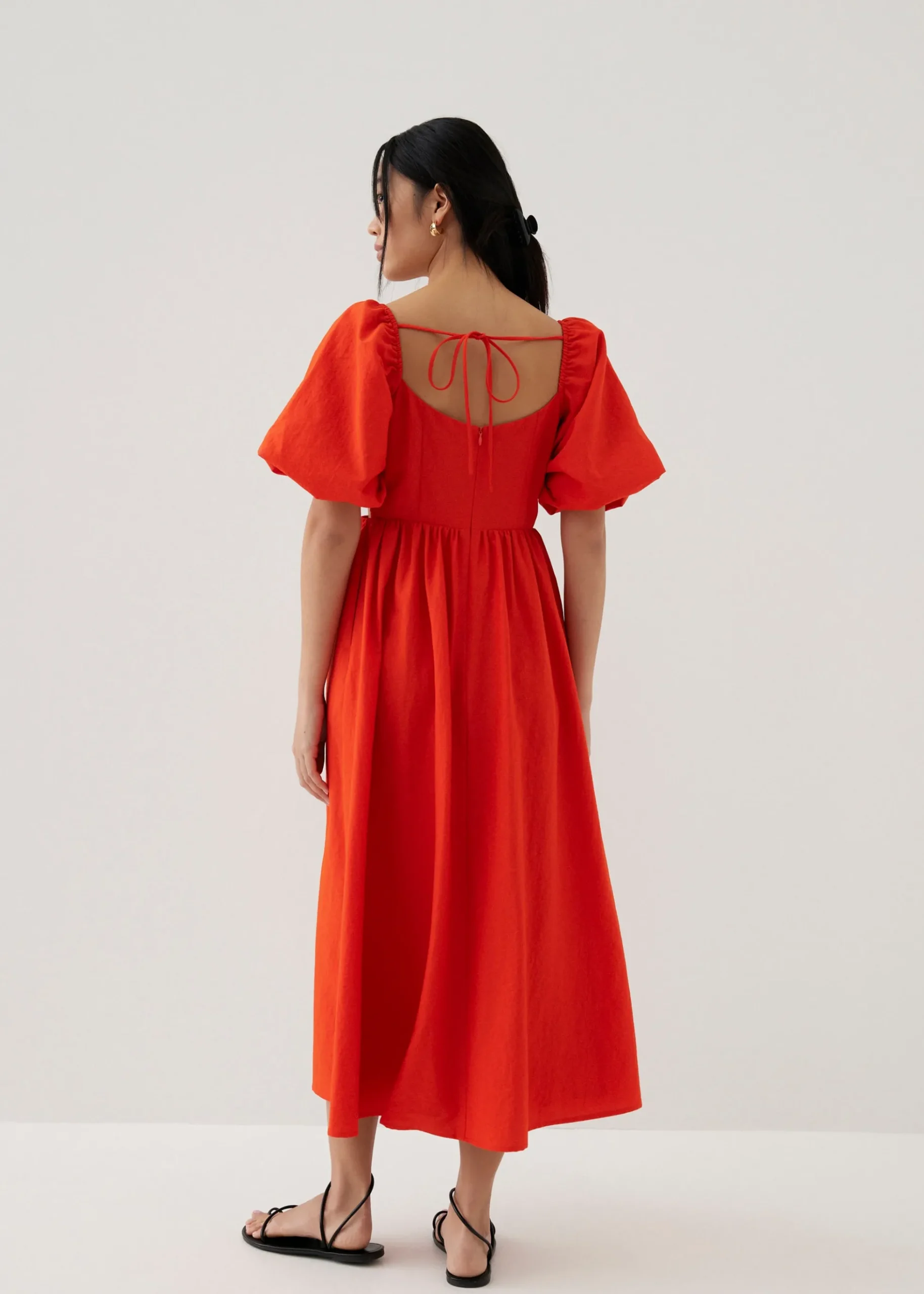 Alai Puff Sleeve Fit & Flare Midaxi Dress