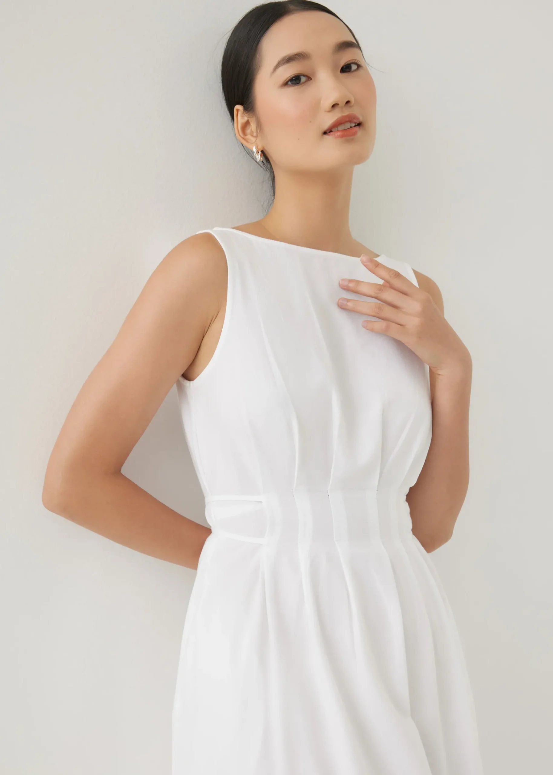 Aleeza Cotton Fit & Flare Midi Dress