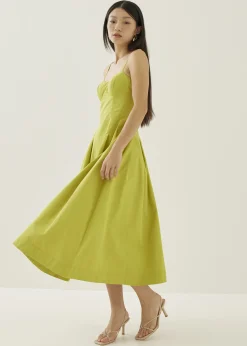 Alezia Padded Trapeze Midi Dress
