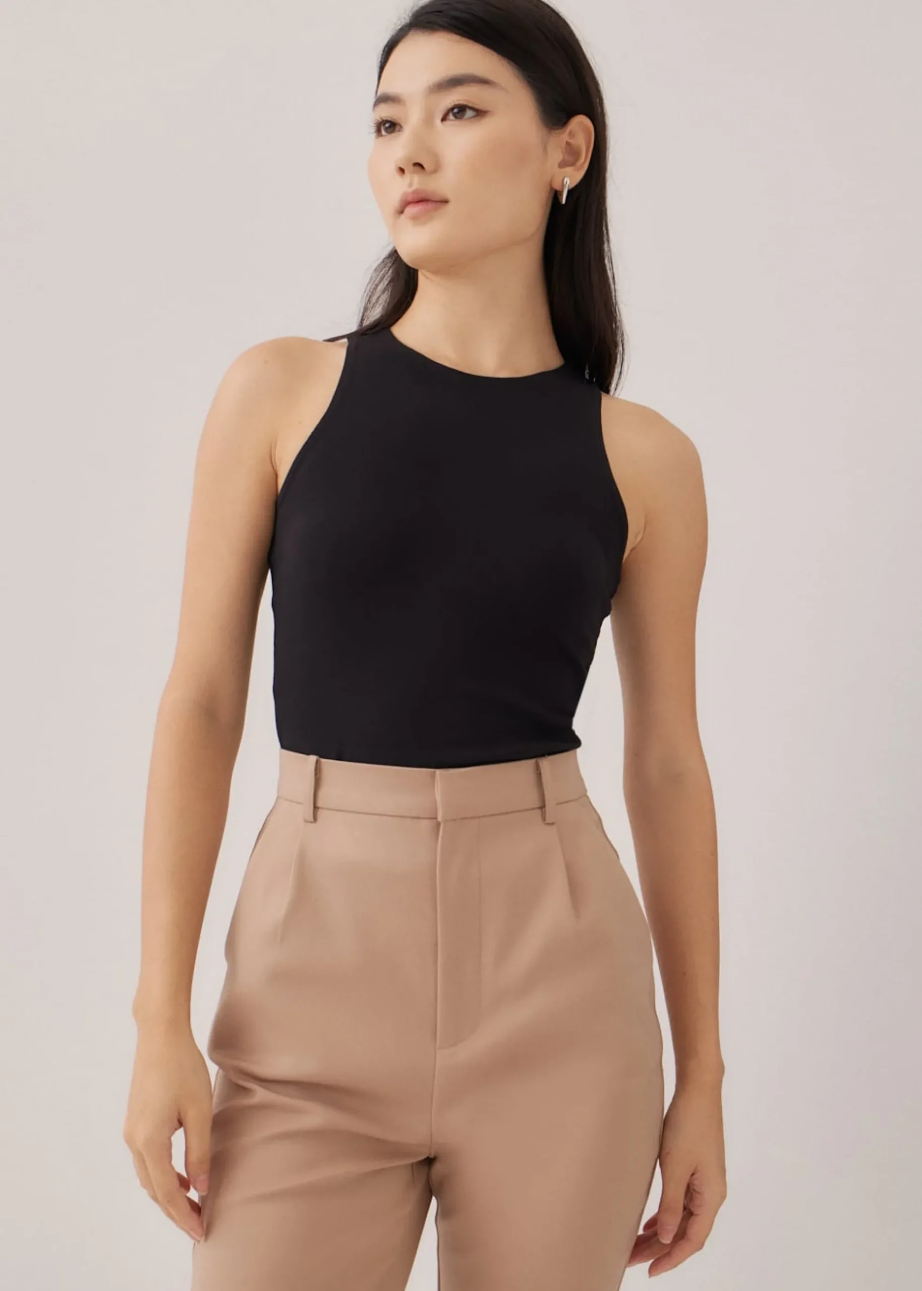 Alia Jersey Round Neck Tank Top