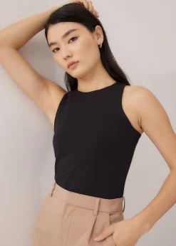 Alia Jersey Round Neck Tank Top