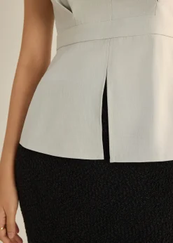 Alicia Melange Peplum Top