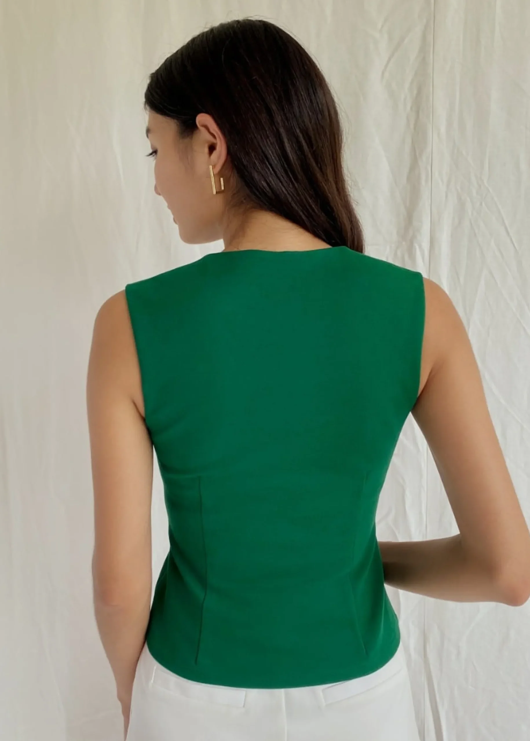Allegra Square Neck Shell Top