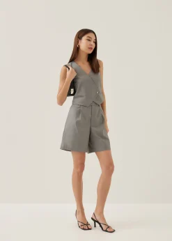 Almita Asymmetric Button Down Vest