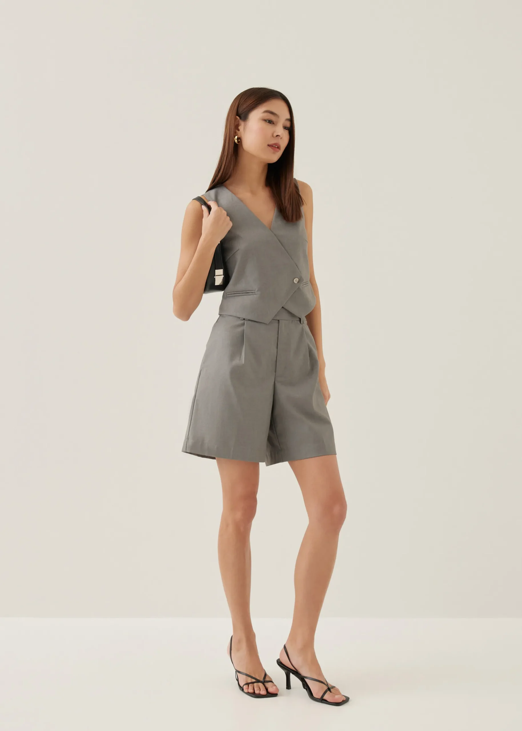 Almita Asymmetric Button Down Vest
