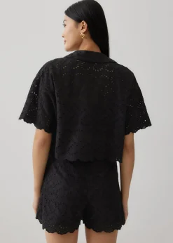 Alodia Broderie Crop Shirt