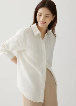 Alvina Relaxed Striped Linen Shirt