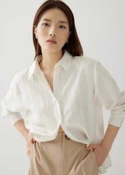 Alvina Relaxed Striped Linen Shirt