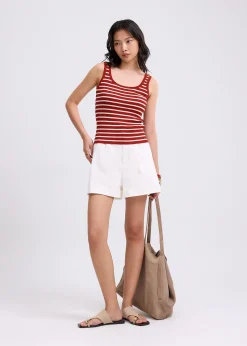Alyssa Elastic Cotton A-line Shorts