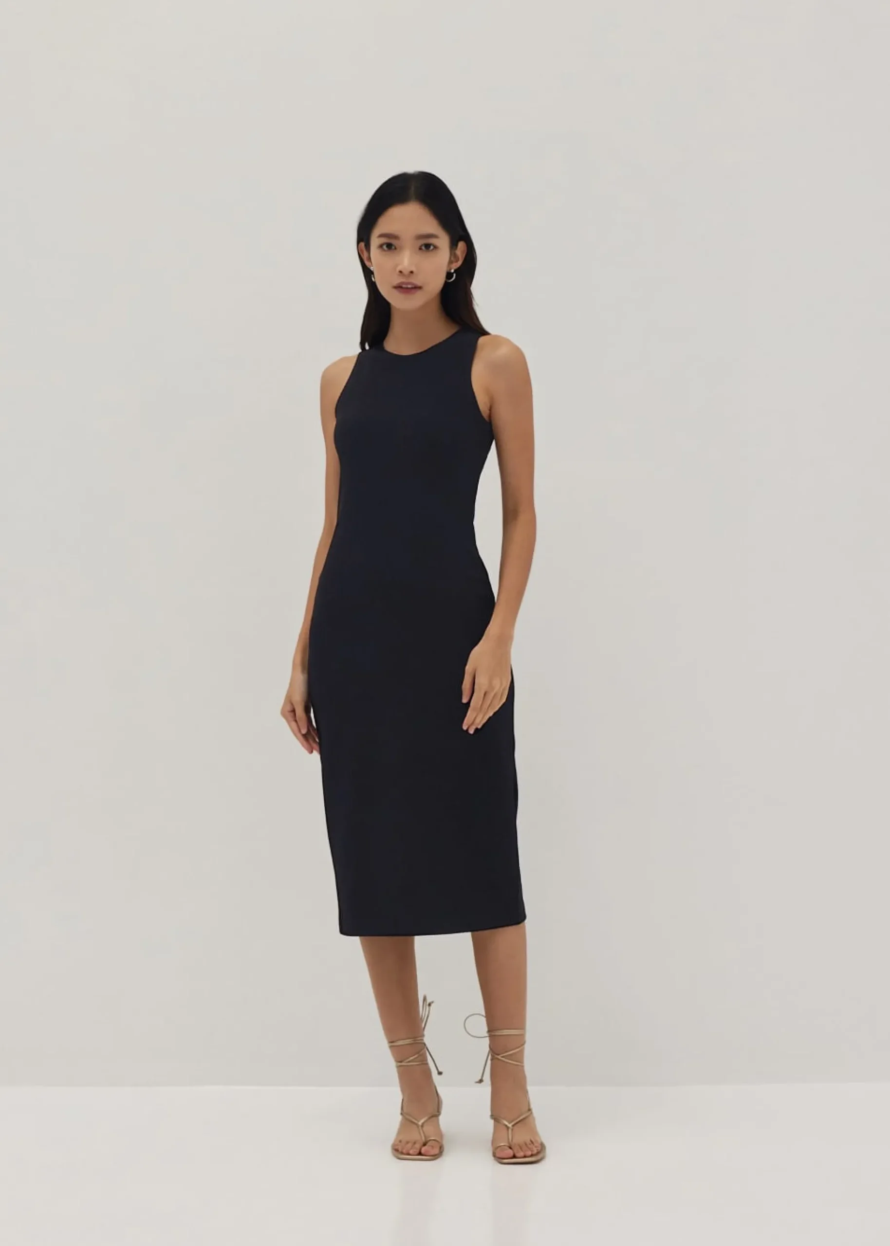 Amanda Ribbed Cut Out Midi Dress
