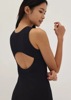 Amanda Ribbed Cut Out Midi Dress