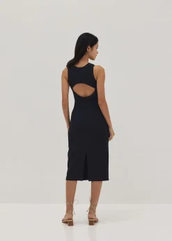 Amanda Ribbed Cut Out Midi Dress
