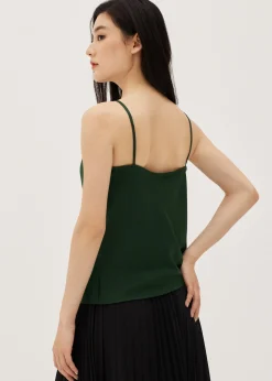 Amia Satin Cowl Neck Top