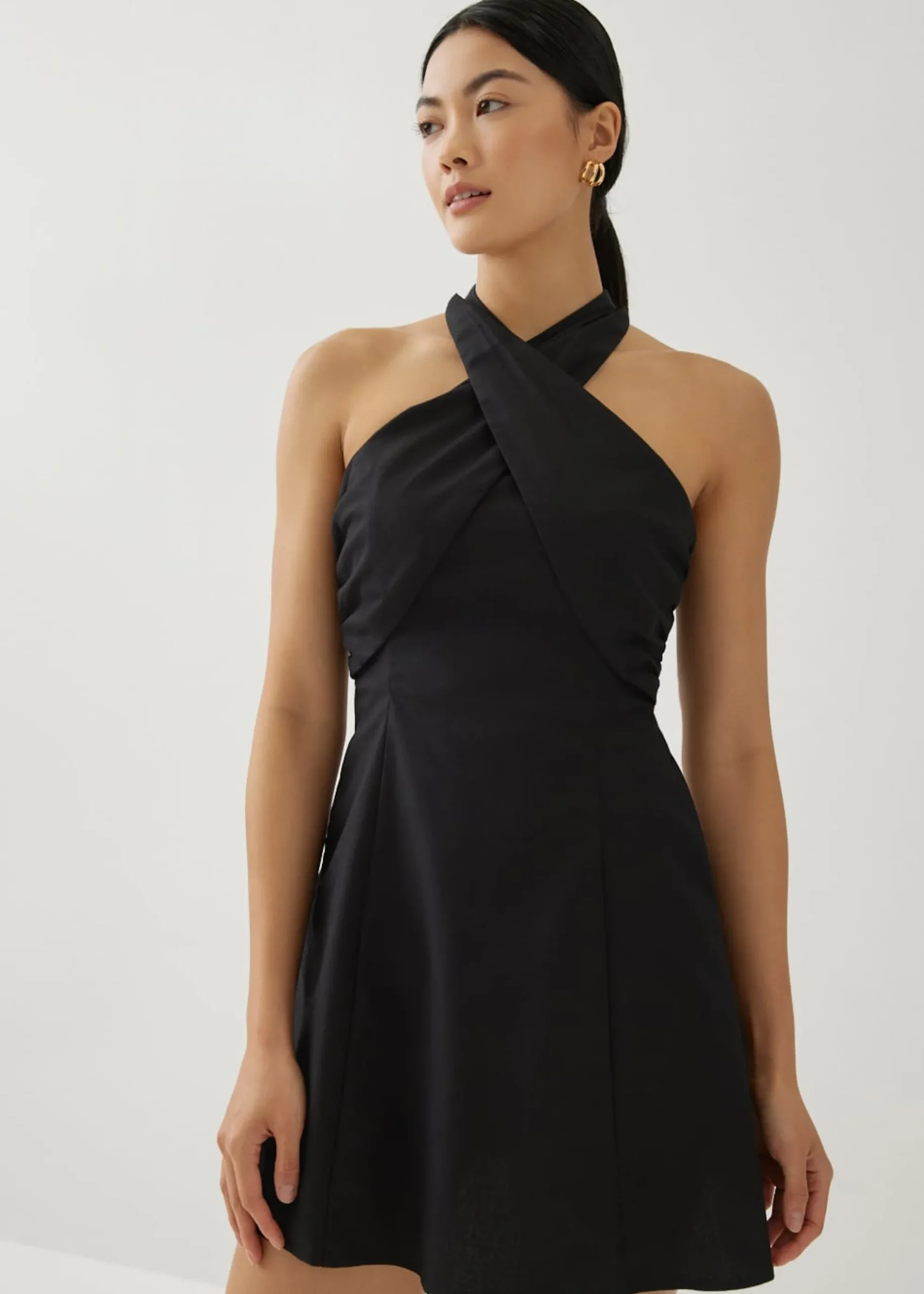 Analisse Linen Halter Neck Dress