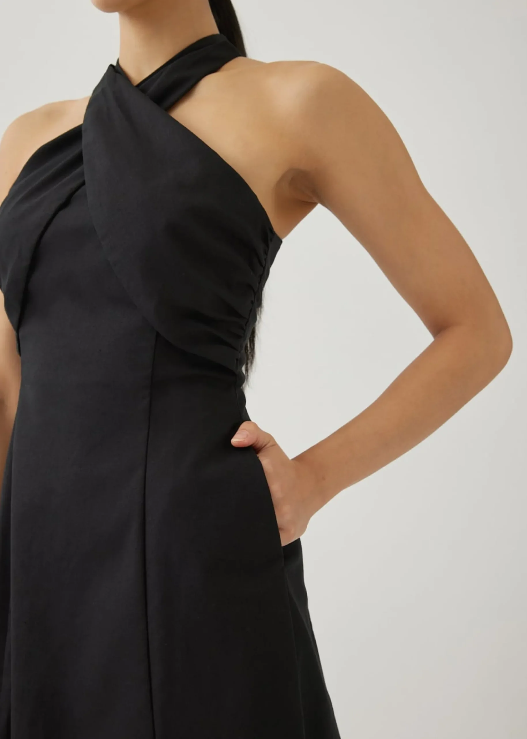 Analisse Linen Halter Neck Dress