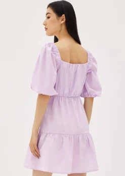 Andra Ruched Puff Sleeve Dress