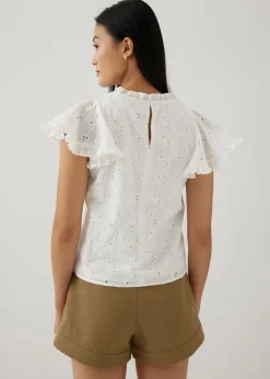 Anisha Broderie Ruffle Top