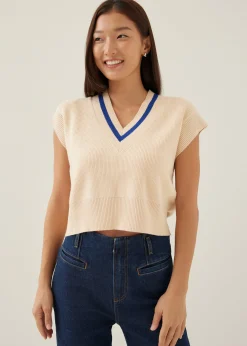 Anisse Loose V-neck Knit Top