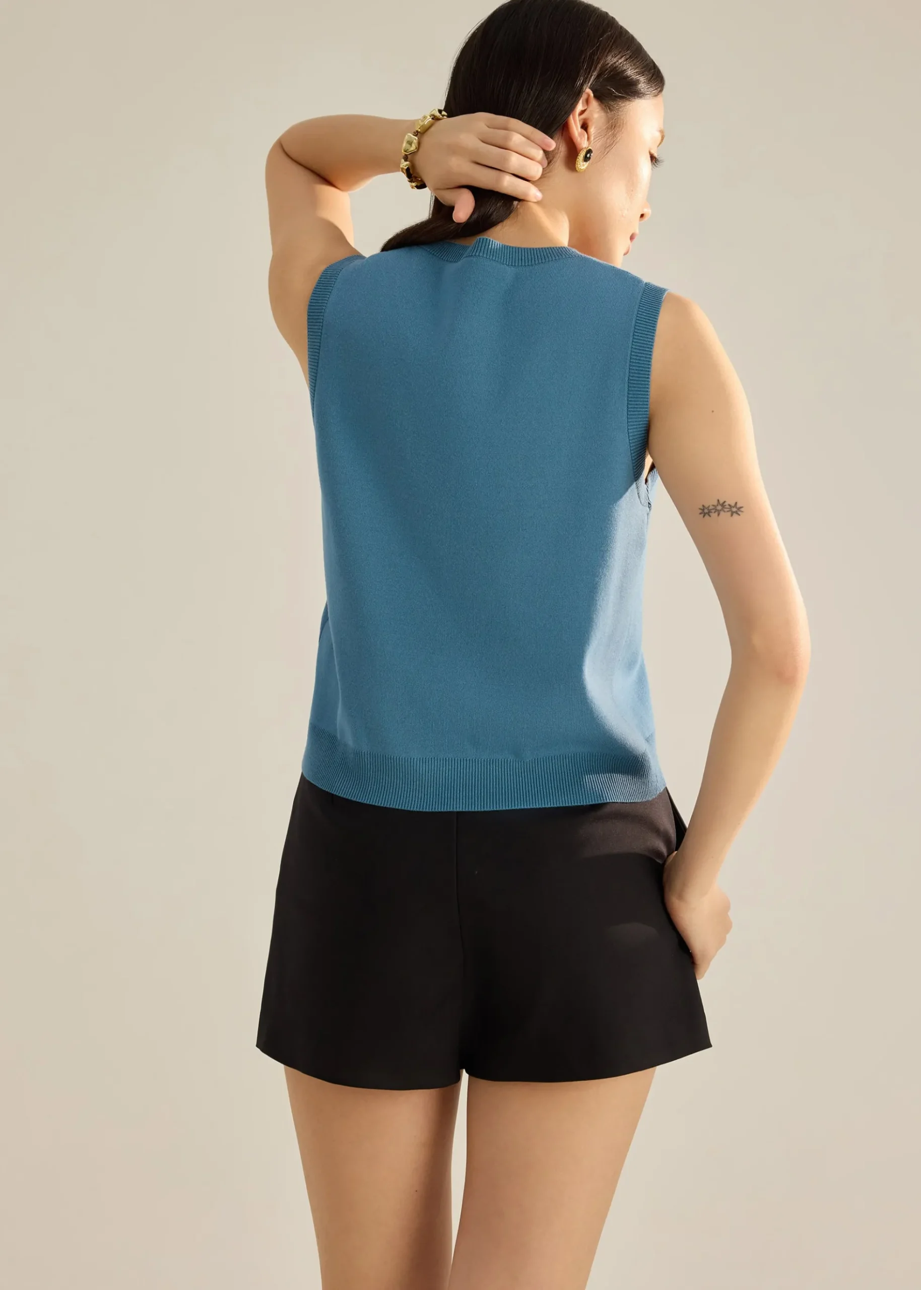 Anjali Scallop Edge Knit Top