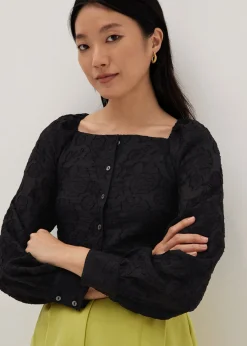 Annalise Organza Brocade Blouse