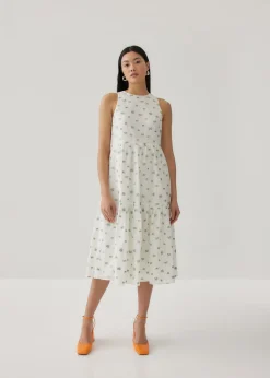Ansel Jacquard Drop Waist Flare Dress