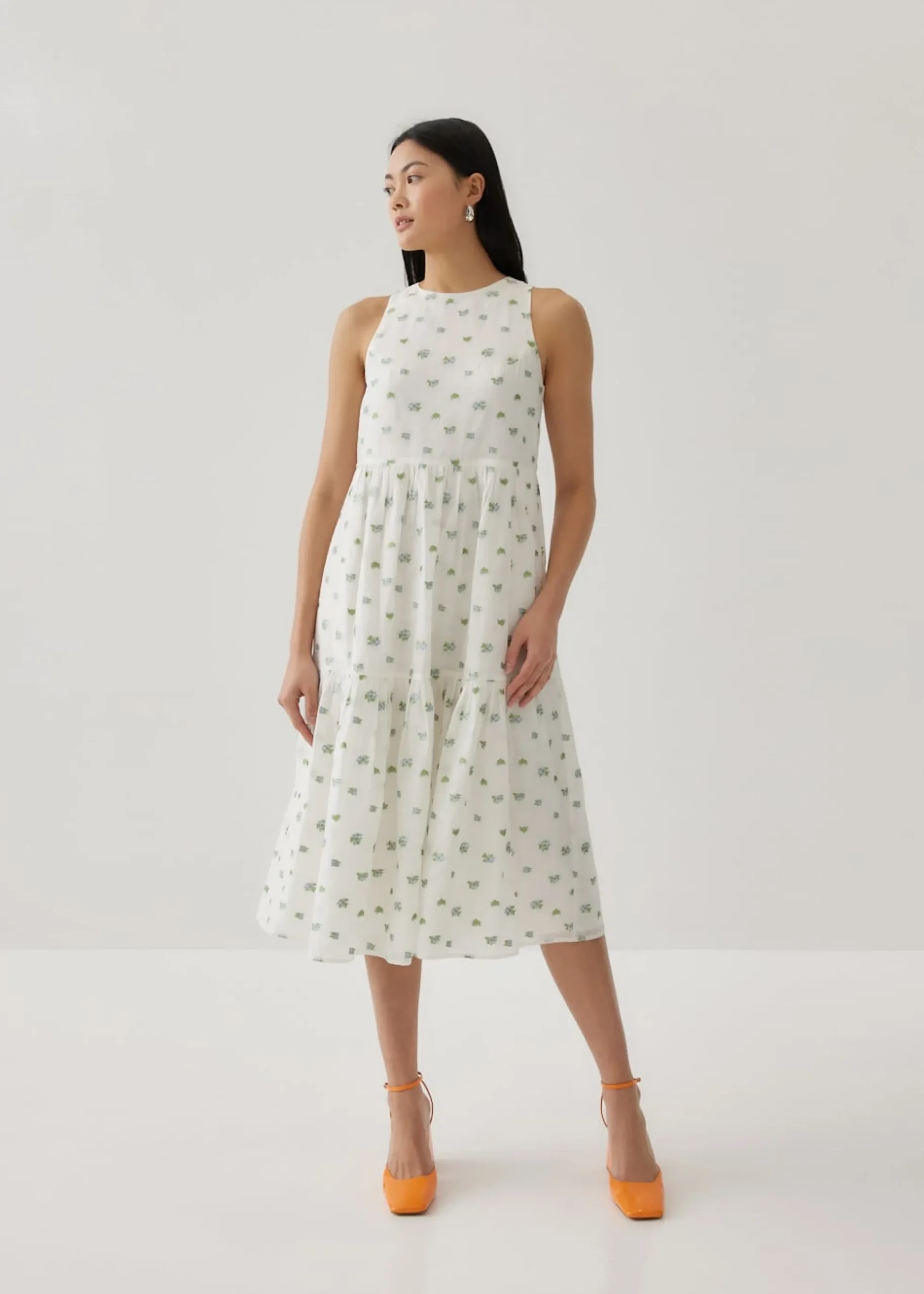Ansel Jacquard Drop Waist Flare Dress