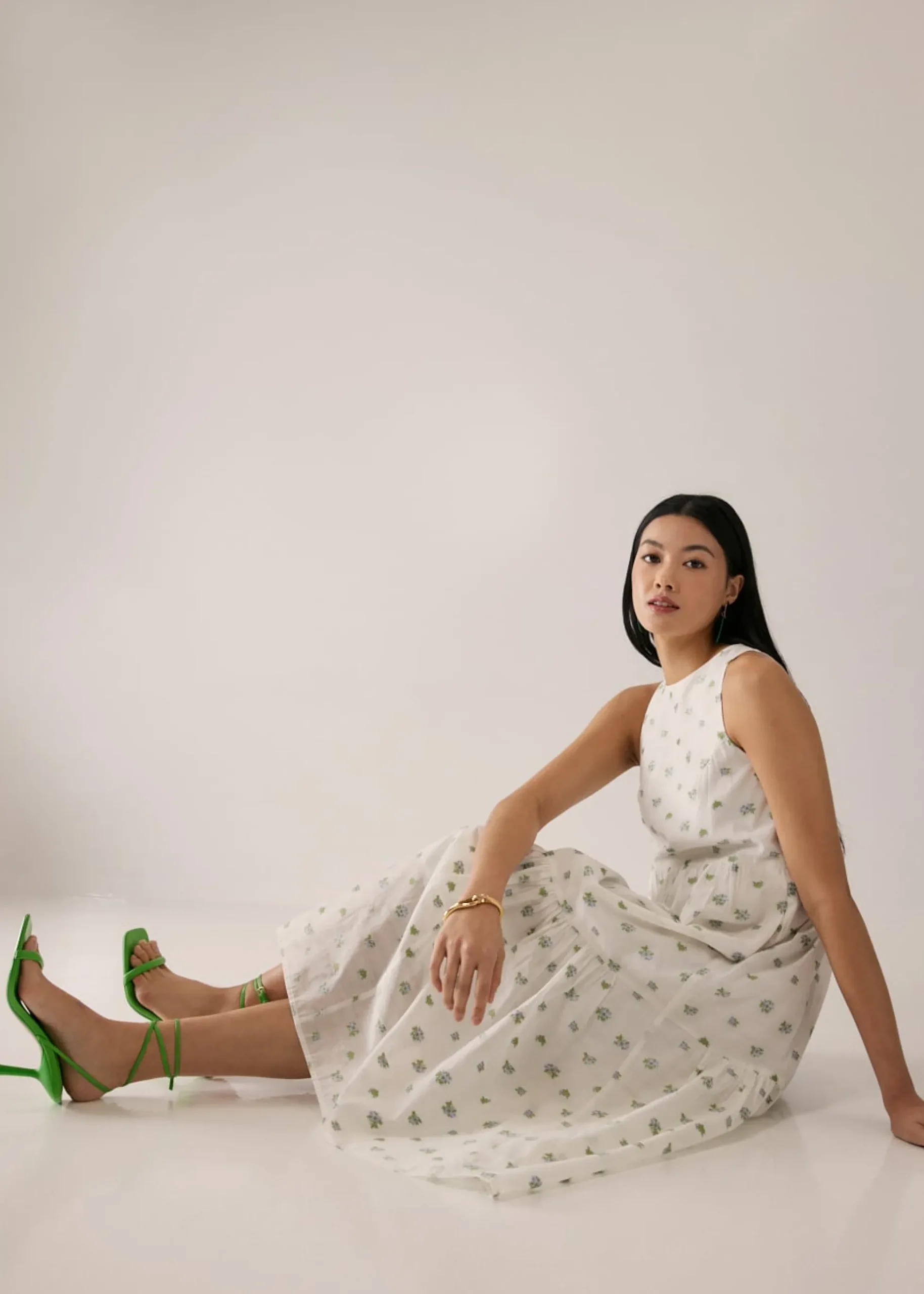 Ansel Jacquard Drop Waist Flare Dress