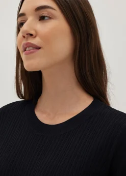 Ansley Ribbed Knit Column Dress